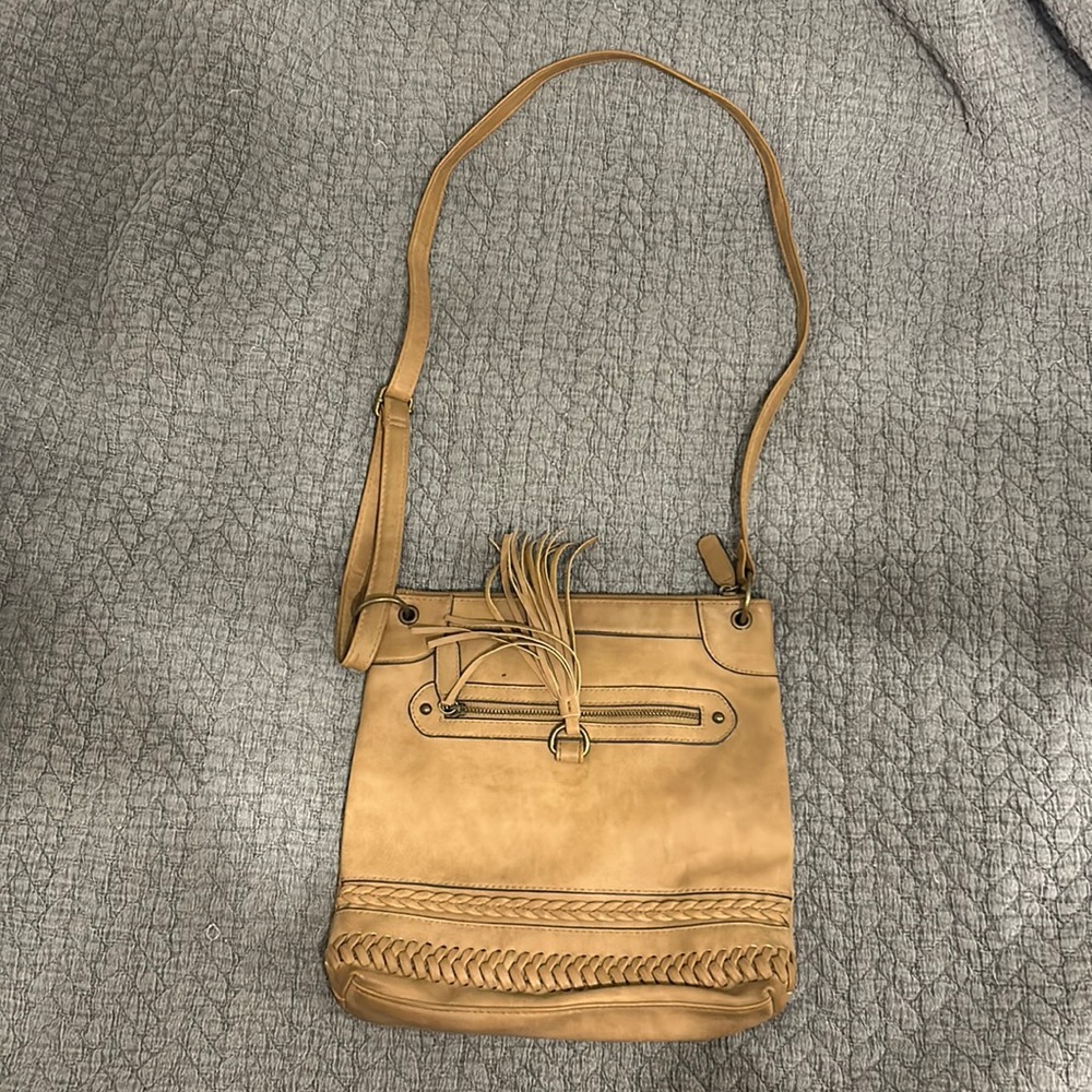 Brown leather purse